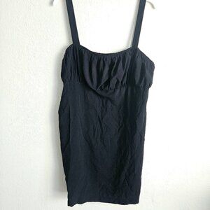 H &M Whimsygoth Black Sun Dress Empire Waist Bodycon Cocktail mini B XL